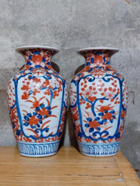 Oude Antieke Japanse Imari Schotels Vazen Set