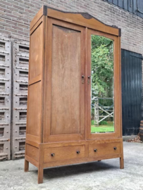 Oude Antiek Brocante Linnenkast Kledingkast Kast Art Deco