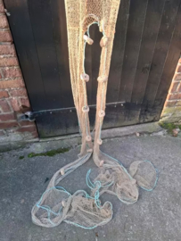 Oude Vintage Fuik Visfuik Naturel met Kurken