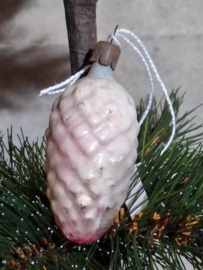 Oude Antiek Vintage Kerstbal 9736 Dennenappel