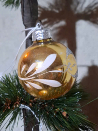 Oude Antiek Vintage Kerstbal 10416 Goud