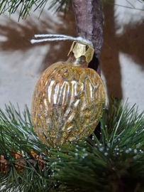 Oude Antiek Vintage Kerstbal 10253 Walnoot