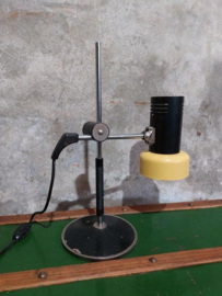 Oude Vintage Industriele Lamp Bureaulamp Geel