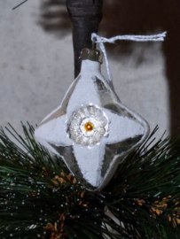 Oude Antiek Vintage Kerstbal 10295 Hanger Ster