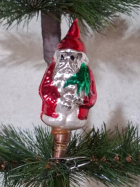 Oude Antiek Vintage Kerstbal 9997 Kerstman op Clip