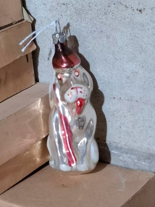 Oude Antiek Kerstbal 8895 USSR Hond