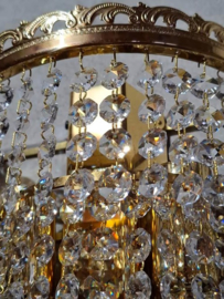 Oude Vintage Preciosa Set Wandlamp Kristallen Hollywood Regency