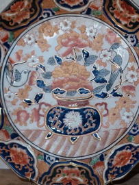 Oude Antieke Japanse Goud Imari Bord Wandbord