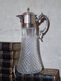 Oude Antiek Vintage Engelse Claret Jug Kristallen Karaf Wijn