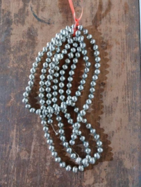 Oude Antieke Kerstbal 8141 Kralenslinger Kralenketting Kralen Slinger Zilver