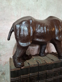 Oude Antieke Lederen Rhino Neushoorn Liberty of Londen