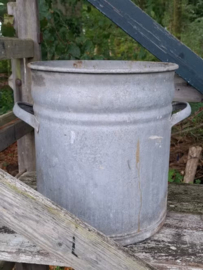 Oude Brocante Zinken Emmer Teil