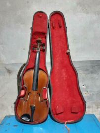 Oude Antiek Vioolkoffer met Viool Koffer Stradivarius Kopie