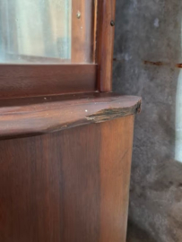 Oude Vintage Mid Century Highboard Vitrinekast Kast Vitrine
