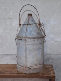 Oude Brocante Zinken Kan