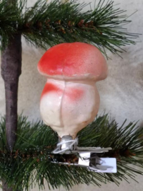Oude Antiek Vintage Kerstbal 9849 Paddenstoel USSR