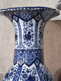 Oude Vintage Grote Delfts Blauw Boch Vaas Royal Sphinx