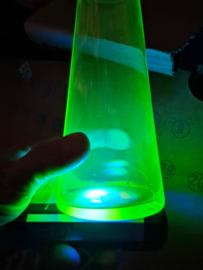 Oud Antiek Hyacintglas Bloembollenglas Annagroen Uranium