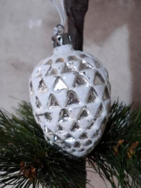 Oude Antiek Vintage Kerstbal 9745 Dennenappel