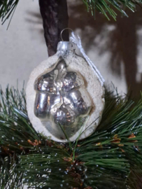 Oude Antieke Kerstbal 10247 Eikel Dubbelzijdig