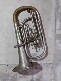 Oude Vintage Koperen Bugel Muziekinstrument