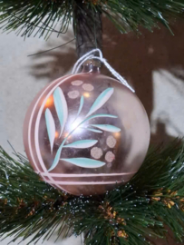 Oude Antiek Vintage Kerstbal 10423 Roze