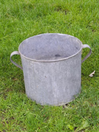 Oude Brocante Zinken Emmer Teil