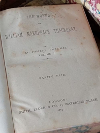 Oude Antieke Set Boeken 12 delig William Makepeace Thackeray
