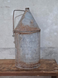 Oude Brocante Zinken Kan