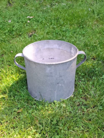 Oude Brocante Zinken Emmer Teil
