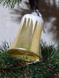 Oude Vintage Antiek Kerstbal 10057 Klokje