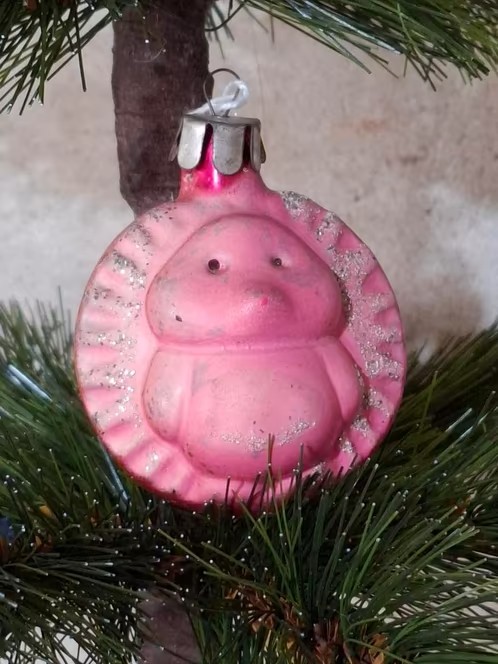Oude Antiek Vintage Kerstbal 8930 USSR Egel