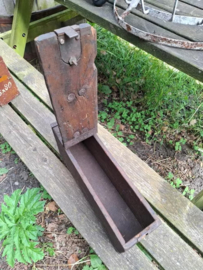 Oude Antieke Houten Munitiekist WW1 Schwarzlose Mitrailleur