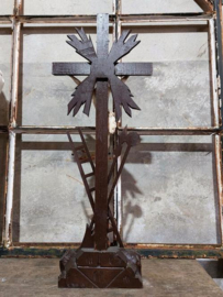 Oude Antieke Crucifix Corpus Kruisbeeld Jezus Biscuit