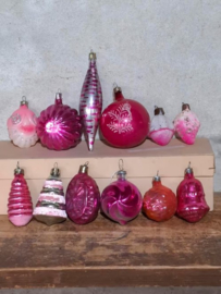Oude Vintage Kerstballen Oostblok 111388 Assorti