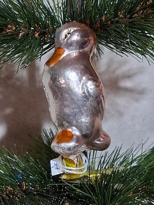 Oude Antieke Vintage Kerstbal 8896 USSR Eendje