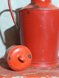 Oude Brocante Hongaarse Emaille Waterkan Rood