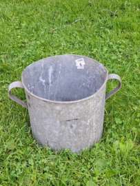 Oude Brocante Zinken Emmer Teil