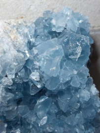 Cluster Geode Ruwe Celestien Blauwe Calciet - Edelstenen