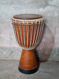 Oude Vintage Ghanese Trommel Djembe Bijzettafel