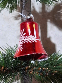 Oude Antiek VintageKerstbal 10405 Klokje