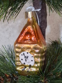 Oude Antiek Vintage Kerstbal 9852 Huisje USSR