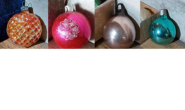 Oude Antieke & Vintage Kerstballen Effen/Deco