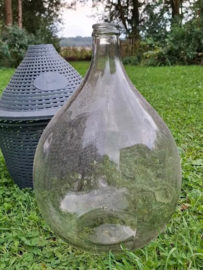 Oude Vintage Gistfles Dame Jeanne Glazen Fles