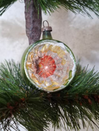 Oude Antiek Vintage Kerstbal 9884 Deukbal