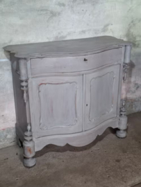 Oude Antieke Eiken Biedermeier Meidenkast Dressoir