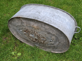 Oude Brocante Frans Zinken Teil met Afvoer