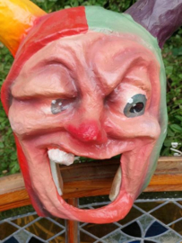 Oude Vintage Carnavals Kop Masker Zotte Narrenkop