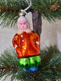 Oude Antieke Vintage Kerstbal 9840 USSR Meisje