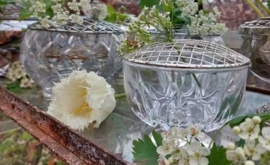 Oude Vintage Bloemensteker Rose Bowl Pique Fleurs Rozensteker
